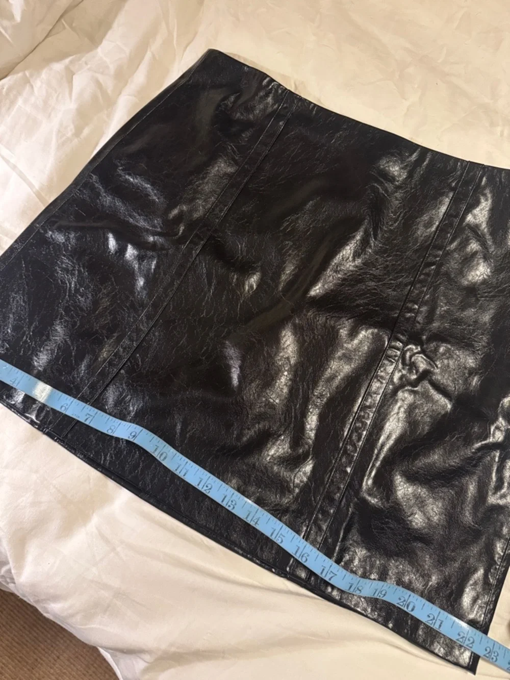 J.Crew Tall Mini skirt in distressed faux leather CN812